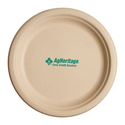 CPK875 - 8.75” Kraft Round Compostable Paper Plate